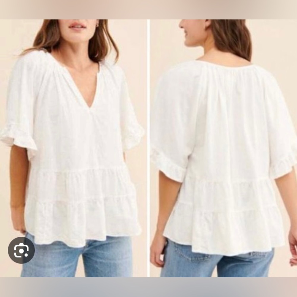 Anthropologie Gesine Tiered Swing Blouse SzS🌿✨